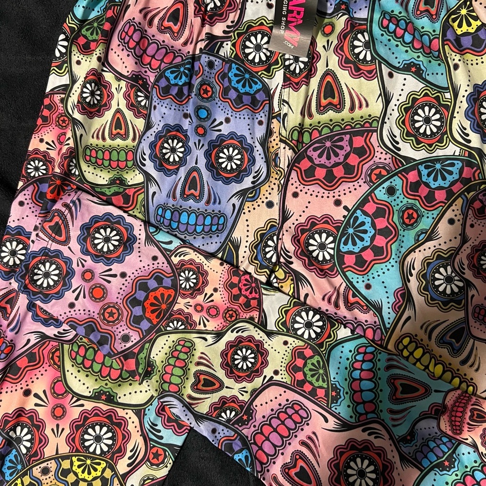 LEGGING ARMY Colorful Sugar Skull Patterned Leggings